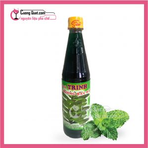 Trinh Siro Bạc Hà 600ml (1 thùng giảm 5k - 3 thùng giảm 6k - 5 thùng giảm 7k)