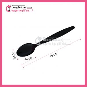 (DC) Muỗng Nhựa Đen 100 Cái