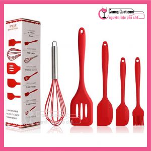 (DC) Bộ Dụng Cụ Làm Bánh Silicon 5 Món