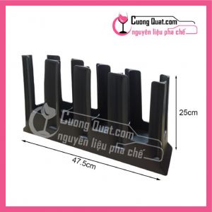 (DC) Kệ Nhựa Đựng Ly 4 Ngăn Thẳng