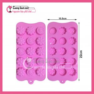 (DC) Khay Silicon Hình Hoa Nâu