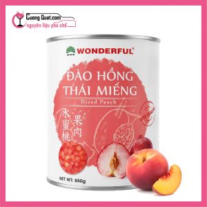 Wonderful Đào Hồng Ngâm Đường 850g (1 thùng giảm 2k - 5 thùng giảm 3k)