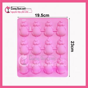 (DC) Khay Silicon Heo Nằm (12 con)