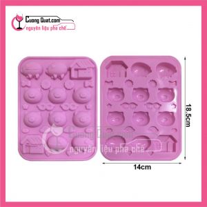 Khay Silicon Heo Nhà (12 con)