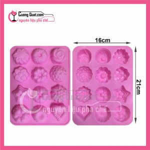 (Dụng Cụ) Khay silicon Hoa Đủ Kiểu