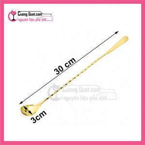 (DC) Thìa Chuôi Phẳng Màu Gold