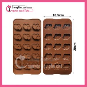 (DC) Khay Silicon Nâu Tim + Tim