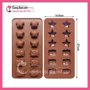 (DC) Khay Silicon Nâu Sao + Quà