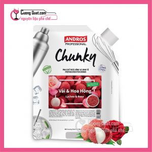 Chunky Mứt Vải Hoa Hồng 1kg (1 thùng giảm 5k - 3 thùng giảm 6k - 5 thùng giảm 7k)