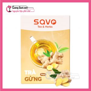 Trà SAVO Gừng Hòa Tan Hộp 16 gói x 12g (CTKM: Mua 1T giảm 2k mỗi hộp, có thể mix)