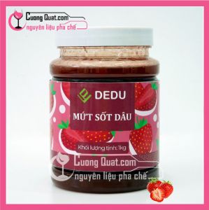 SỐT ĐẬM ĐẶC Dedu Dâu 1KG (hộp trong suốt) (CTKM: Mua 1T giảm 2k mỗi hộp, có thể mix)