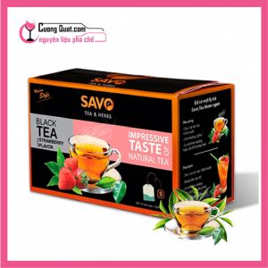 Trà Savo (Túi Lọc) Hương Dâu (CTKM: Mua 1T giảm 2k mỗi hộp, có thể mix)