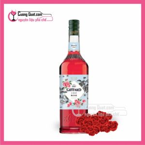 Giffard Siro Hoa Hồng 1L (1 thùng giảm 5k - 3 thùng giảm 6k - 5 thùng giảm 7k)