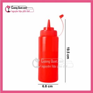 (DC) Bình Đựng Sữa Đường Sirô 450ml (Đỏ)