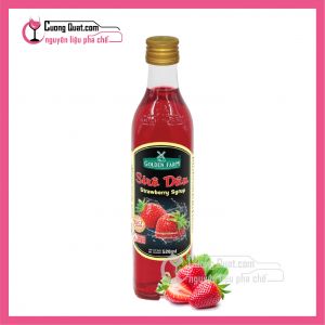 GoldenFarm Siro Dâu 520ml (1 thùng giảm 2k - 3 thùng giảm 3k - 5 thùng giảm 4k)