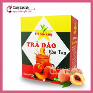 Trà Sao Vàng Đào Hòa Tan Hộp 270gr (CTKM: Mua 10 gói giảm 1k mỗi gói, 20 gói giảm 2k mỗi gói, 50 gói giảm 3k mỗi gói)
