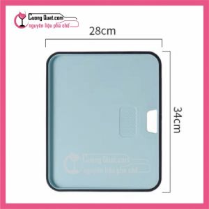 Thớt Nhựa Kháng Khuẩn Chống Tràn Nhựa PP Màu Xanh Dương ( 34x28cm)
