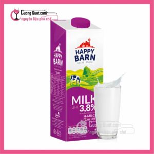 Happy Barn Sữa Tươi Tiệt Trùng 1L (1 thùng giảm 2k - 5 thùng giảm 3k - 10 thùng giảm 4k)