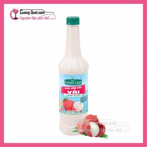 Goldenfarm Siro Đậm Đặc Vải 700ml (1 thùng giảm 2k - 3 thùng giảm 3k - 5 thùng giảm 4k)