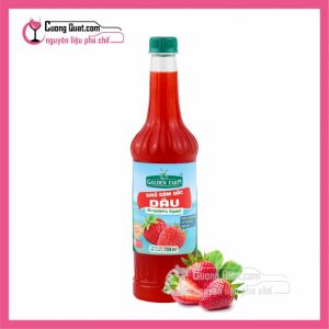 Goldenfarm Siro Đậm Đặc Dâu 700ml (1 thùng giảm 2k - 3 thùng giảm 3k - 5 thùng giảm 4k)