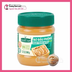 Bơ Đậu Phộng Mịn Goldenfarm 340g (1 thùng giảm 2k - 2 thùng giảm 3k - 3 thùng giảm 5k)