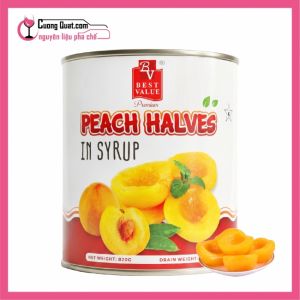 (Đồ Hộp) Đào Ngâm Nước Đường Best Value 820gr (1 thùng giảm 2k - 5 thùng giảm 3k)