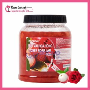 Mứt Boduo Vải Hoa Hồng 900gr (1 thùng giảm 5k - 3 thùng giảm 6k - 5 thùng giảm 7k)