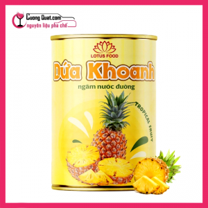Dứa Khoanh Ngâm Nước Đường Lotus (1 thùng giảm 2k - 5 thùng giảm 3k)