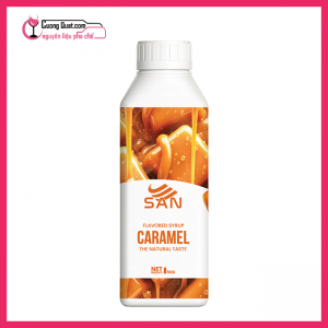 SYRUP HƯƠNG CARAMEL 1KG SAN (1 thùng giảm 5k - 3 thùng giảm 6k - 5 thùng giảm 7k)