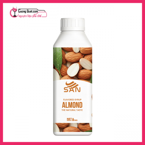 SYRUP HƯƠNG HẠNH NHÂN 1KG SAN (1 thùng giảm 5k - 3 thùng giảm 6k - 5 thùng giảm 7k)