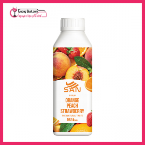 SYRUP CAM ĐÀO DÂU 1KG SAN (1 thùng giảm 5k - 3 thùng giảm 6k - 5 thùng giảm 7k)