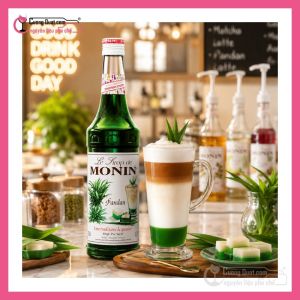 Monin Siro Lá Dứa Pandan 700ml (1 thùng giảm 5k - 3 thùng giảm 6k - 5 thùng giảm 7k)