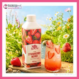 Syrup Dâu Merry 1Kg SAN ( 1 thùng giảm 5k - 3 thùng giảm 6k - 5 thùng giảm 7k )