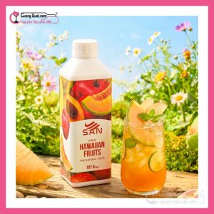 Syrup Hawaiian Fruits (Táo Đào Dưa Lưới) 1Kg SAN ( 1 thùng giảm 5k - 3 thùng giảm 6k - 5 thùng giảm 7k )