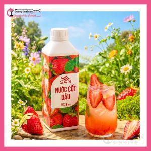 Nước Cốt Dâu 1Kg SAN ( 1 thùng giảm 5k - 3 thùng giảm 6k - 5 thùng giảm 7k )