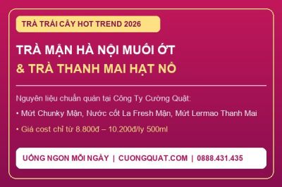 Công Thức Trà Mận Hà Nội Muối Ớt & Trà Thanh Mai Hạt Nổ Củ Năng Mới Nhất 2026
