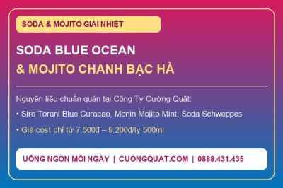 Công Thức Soda Blue Ocean Việt Quất & Mojito Chanh Bạc Hà Nhiệt Đới